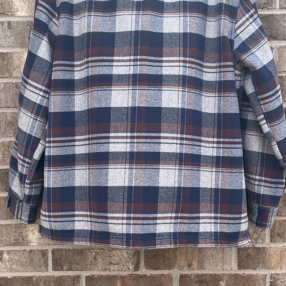 🔥 Take 50% OFF- WeatherProof Men's Plaid Shirt - Blue and Brown, Size-XL - Picture 10 of 13